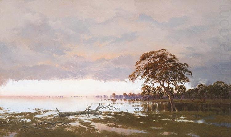 WC Piguenit The Flood on the Darling River china oil painting image